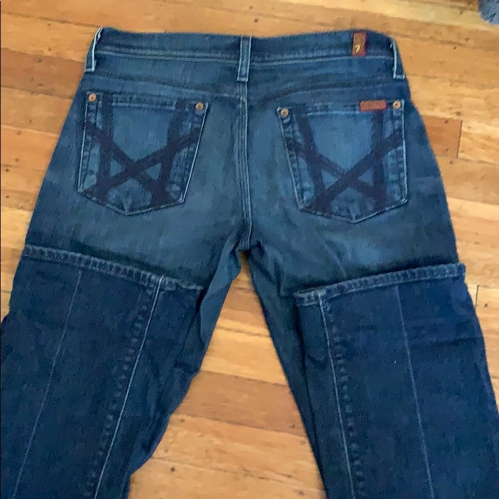 7 for all Mankind dark bootcut jean sz 28